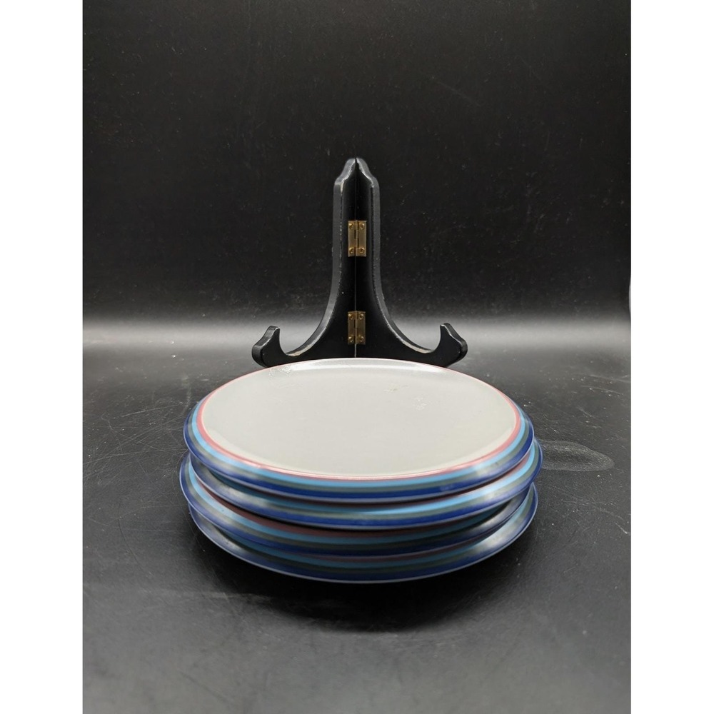 Rosenthal Studio-Linie‎ Germany Striped Rim Gray Dessert Bread Plates Set/4 6"